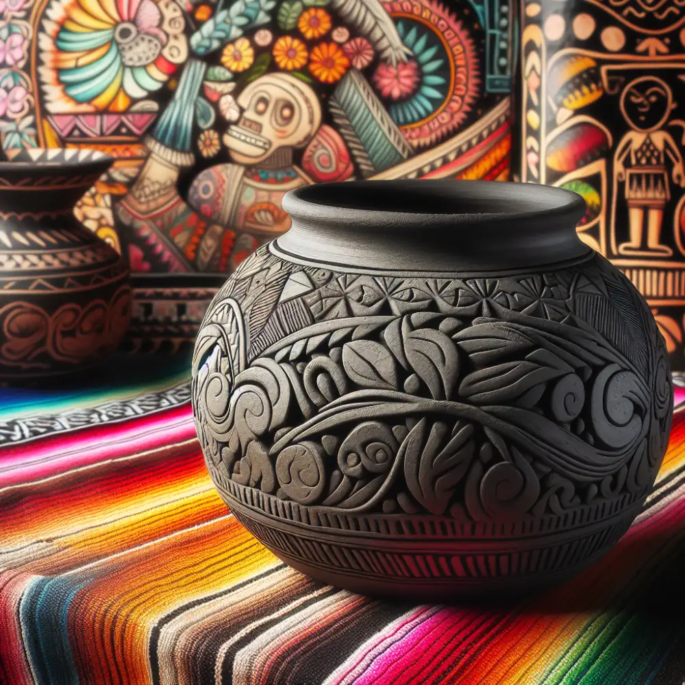 oaxacan black clay pottery