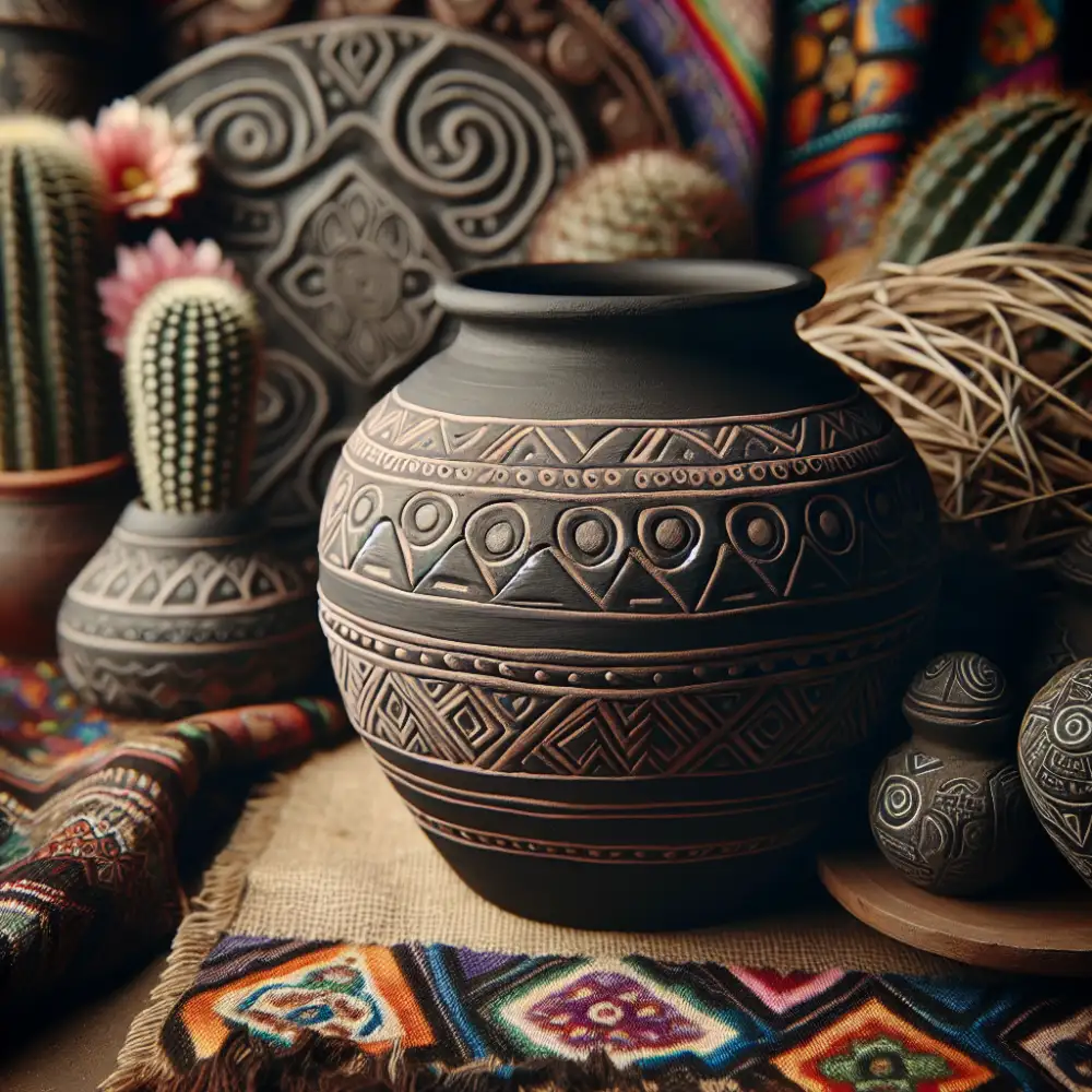 oaxacan black clay pottery